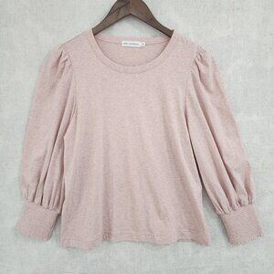 Avec Les Filles Crewneck Long Puff Sleeve Women's Blouse M 2173C